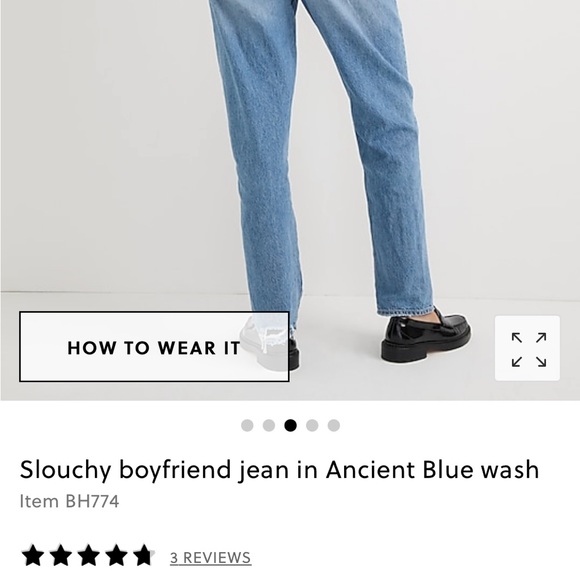 Jcrew Slouchy Boy Jeans. Bright indigo - Picture 4 of 8